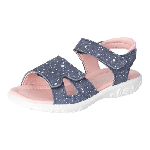 Ricosta Leder-Sandalen in Dunkelblau, Größe 30 - Wanderschuhe für Kinder mit rutschhemmender Laufsohle und Klettverschluss, ideal für Abenteuer in der Natur.