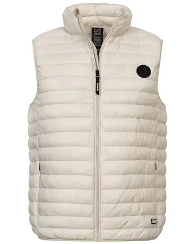 Sublevel Herren Steppweste Bodywärmer Beige, Größe M - Herren-Westen, wind- und kälteabweisend mit angenehmem Tragekomfort, ideal für Outdoor-Aktivitäten im Herbst und Frühling.