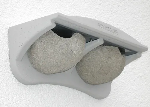 Naturschutzprodukt Mehlschwalben-Fassadennest Typ 11 in grau von Schwegler