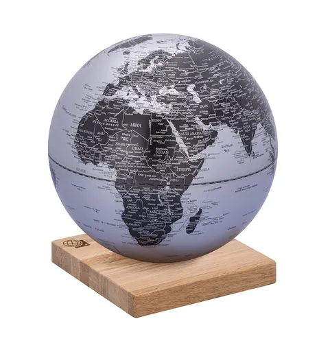 TROIKA Globus EXPLORER 360° - Eleganter 25 cm Globus aus nachhaltigen Materialien mit magnetischem Sockel aus FSC-zertifiziertem Eichenholz. Ideal für stilvolle Dekoration und Wissensvermittlung in jedem Raum.