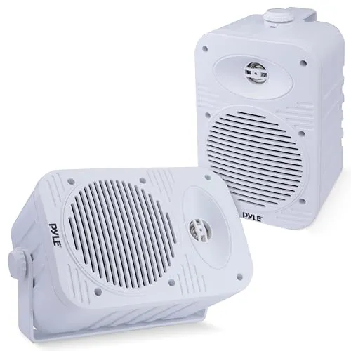Pyle Lautsprecher Set Outdoor Indoor – 500W 4” 2-Wege Boxen wasserdicht