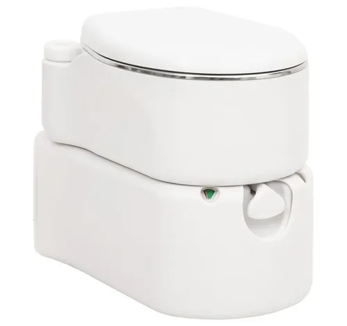 vidaXL Camping-Einbautoilette Weiß 24+17 L