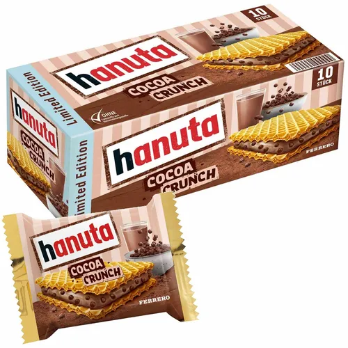 Ferrero Hanuta Cocoa Crunch Waffel-Riegel 10er Pack