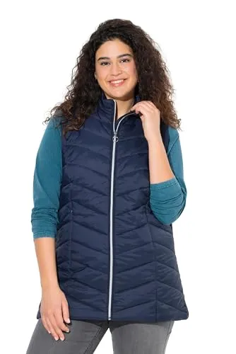 Ulla Popken GRS HYPRAR Steppweste - Funktionsjacke in großen Größen, wasserabweisend mit warmer Kunstdaunenwattierung und GRS-zertifiziertem, recyceltem Polyamid für nachhaltigen Tragekomfort.