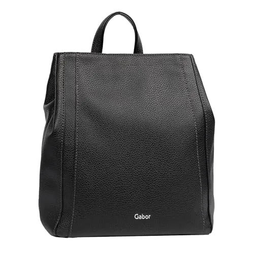 Gabor bags Bessy Damen Rucksack - Mittelgroß und Schwarz - Damen-Rucksackhandtaschen mit Reißverschlusshauptfach und Druckverschlusslasche, ideal für flexiblen Tragekomfort und modischen Stil.