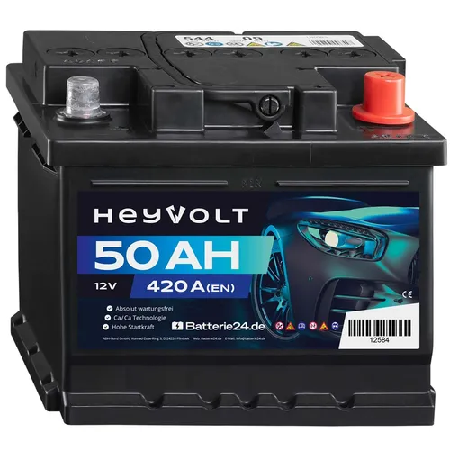 HeyVolt Autobatterie 12V 50Ah