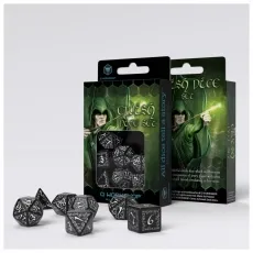 Q-Workshop Elvish Dice Black und White - 7 257580