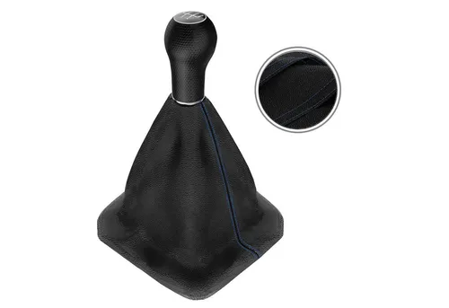 L & P Car Design Schalthebel Set für VW Golf 4 & Bora - Schalthebel Set (Schaltknauf, Schaltsack, Rahmen) aus Echtleder für VW Golf 4 & Bora, schnelle Plug&Play-Montage, wertet den Innenraum optisch auf.