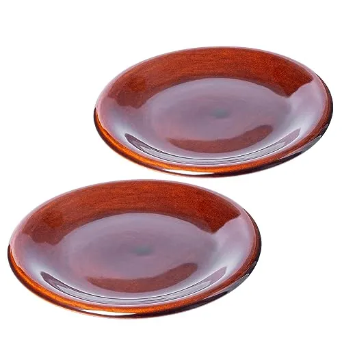 KADAX Essteller, Teller aus Ton mit Keramikschicht, Spülmaschinenfeste Speiseteller, flache Essteller, Servierteller für Frühstück, Kuchen, Desserts (Klein, 2 Stück)