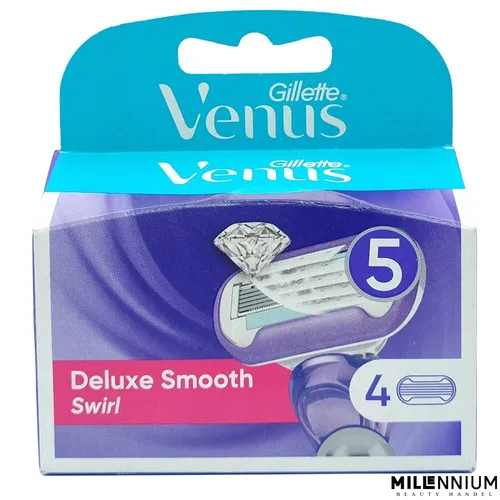 Gillette 4 Stück Venus Deluxe Smooth Swirl Rasierklingen Damen OVP