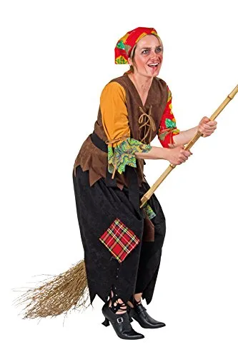 Festartikel Müller Hexe Muskada Kostüm für Erwachsene, bestehend aus: Rock, Bluse, Kopftuch, Größe: 44/46, 119.640.45