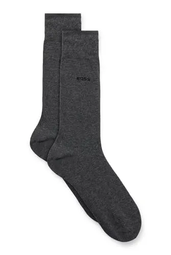 BOSS Herren 2P RS Uni CC Mittelhohe Socken aus Baumwoll-Mix im Zweier-Pack Grau 43-46