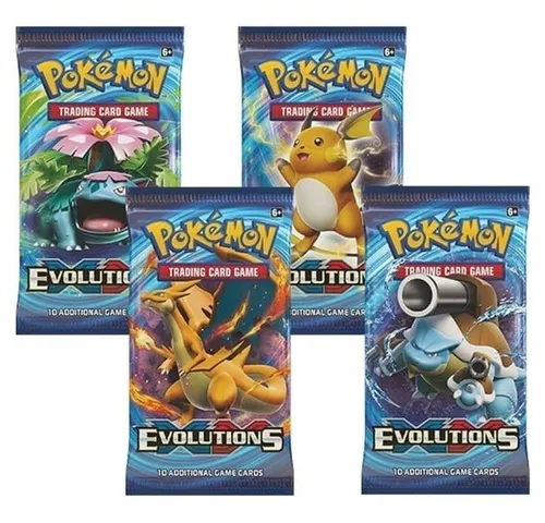 AMIGO Sammelkarte XY Evolutions Booster - RARITÄT 1 von 4 Artworks, perfekte Ergänzung für Sammler und Pokémon-Fans