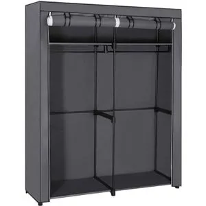 SONGMICS Kleiderschrank Grau 140x174x43 cm