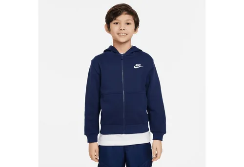 Nike Sportswear Kapuzensweatjacke K NSW CLUB FLC HD FZ LS LBR mit Kapuze, aus Sweatware-Material, mit Reißverschluss