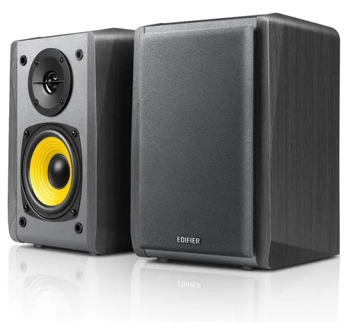 Edifier R1010BT - Kompakte Bluetooth-Regallautsprecher, Stereo-Sound mit einstellbarem Bass und Lautstärke in elegantem Schwarz
