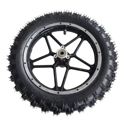 FunSport-Factory Vorderrad 2.50-10 für Dirtbikes - Hochwertiges 10 Zoll Vorderrad mit schwarzem Felgenkranz, inkl. Reifen und offener Bremsscheibe. Ideal für sicheres Fahren in jedem Gelände. Perfekt für alle Dirtbikes mit 10 Zoll Felge – für maximale Performance und Stabilität.