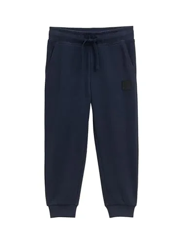 TOM TAILOR Sweathose mit Logo Stickerei blau 116/122 - Kinderhosen aus atmungsaktiver Sweatware, ideal für den Alltag. Mit stylischer Logo Stickerei und pflegeleichtem Material, perfekt für aktive Kinder!