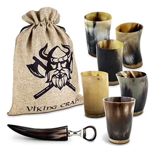 VIKING CRAFT Trinkhorn Becher Set von VIKING CRAFT