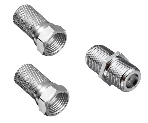 DINIC 2x Aufdreh-F-Stecker, 1x F-Verbinder in DINIC Box #1907286