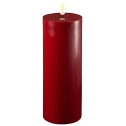 Stumpenkerze LED bordeaux 7,5 x 20cm in rot von Deluxe Homeart