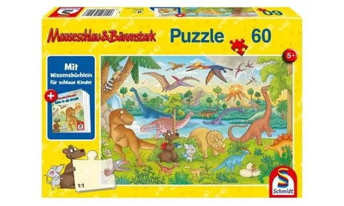 SCHMIDT SPIELE - PUZZLE MAUSESCHLAU & BÄRENSTARK REISE IN DIE URZEIT NEU OVP