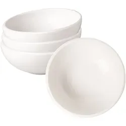 Villeroy & Boch NewMoon Bol 500 ml 4er Set - Elegantes Design - Schalen & Schüsseln: Inspiriertes Porzellan-Set mit mondähnlichem, asymmetrischen Design. Vielseitig einsetzbar für Müsli, Beilagen oder Obst. Spülmaschinen- und mikrowellenfest.