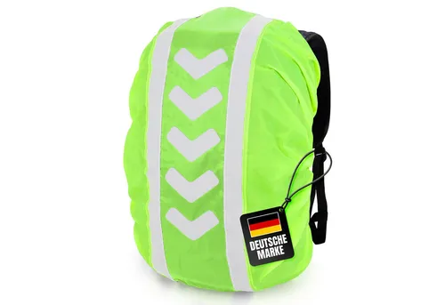 FLEXEO Rucksack-Regenschutz mit Reflexstreifen 40-55 Liter (1-St), Reflektorüberzug für Rucksäcke, wasserabweisende Regenschutzhülle