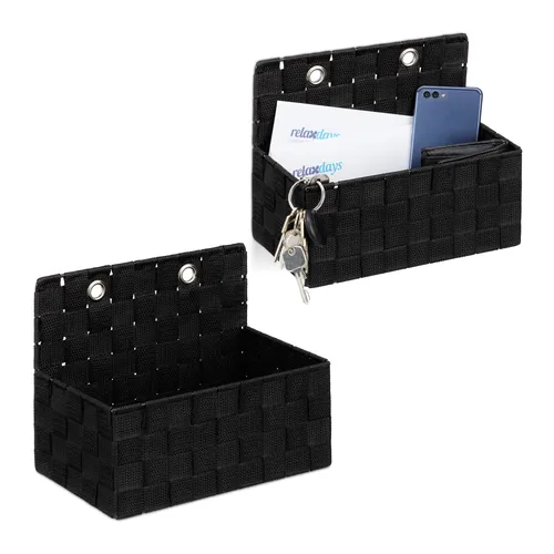 Aufbewahrungskorb Hängekörbchen Wandkorb Flechtkorb Hängeaufbewahrung 2 Badkörbe