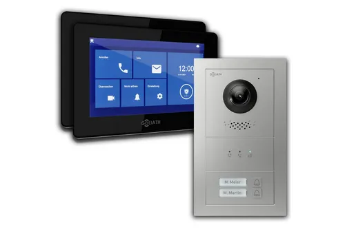 Produktbild Goliath Basic Line Video Türsprechanlage 2-Familienhaus mit Monitor