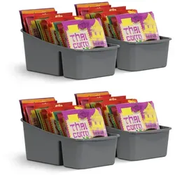 Pro Home Küchenorganizer für Gewürze und Tüten - Anthrazit - 4er Pack ( 4 Stück )