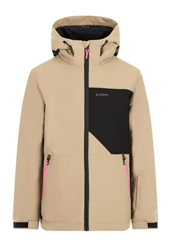 Protest Mädchen Ski- und Snowboardjacke PRTNoortje JR - Stylische Ski- und Snowboardjacke mit normaler Passform, festem Kapuzen-Design und praktischem Liftpass-Fach für optimalen Komfort auf der Piste.