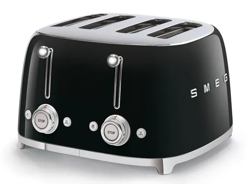 Smeg TSF03BLEU 4-Schlitz Toaster in schwarz von Smeg