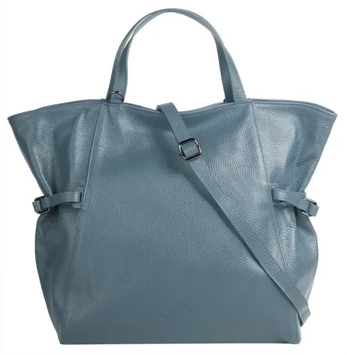 Samantha Look Shopper Damen 021389 blau - Multifunktionale Handtasche - Handtasche und Umhängetasche in einem! Mit viel Platz für Einkäufe und praktischen Steckfächern für Smartphone und Portemonnaie. Ideal für den Arbeitsweg mit verstärktem Boden für zusätzlichen Schutz.