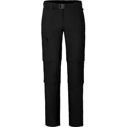 Bergson NARRABEEN Doppel Zipp-Off Damen Wanderhose - Vielseitige und pflegeleichte Wanderhose für Damen, ideal für Outdoor-Aktivitäten, mit Zipp-Off-Funktion und normaler Größe 36 in elegantem Schwarz.
