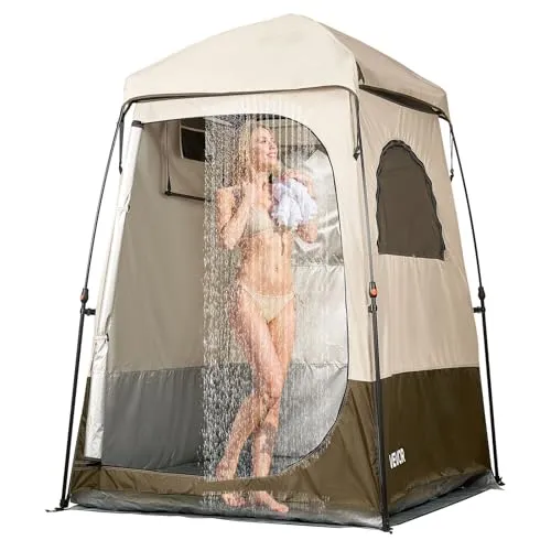 VEVOR Duschzelt 145x145x215 cm – Wasserfestes Umkleidezelt für Camping