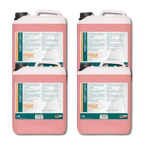 INOX - Hocheffektiver Insektenreiniger Auto 4x5L | KFZ-Insektenentferner sehr Lack schonend | Insektenlöser für Lack, Glas, Kunststoff & Chrom geeignet