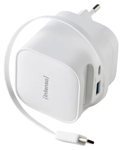 Intenso Compact Fast Charger 65W USB-C/USB-A Weiß