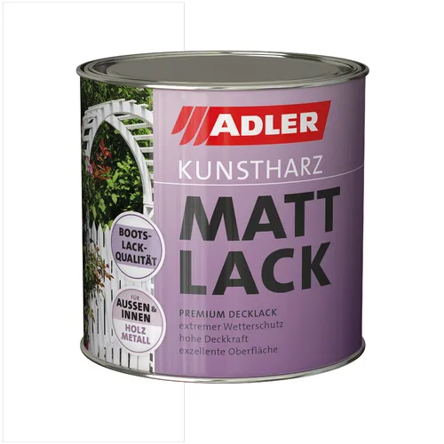 ADLER Kunstharz Mattlack Feuerrot RAL3000 0,375l von ADLER Deutschland GmbH