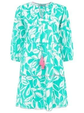 Zwillingsherz Kleid Sommerkleid Damen leicht und luftig Strandkleid Damen Sommer, Tunikakleid Damen, Hemdblusenkleid, Blusenkleid Tunika Kleid Ibiza Style Größe L