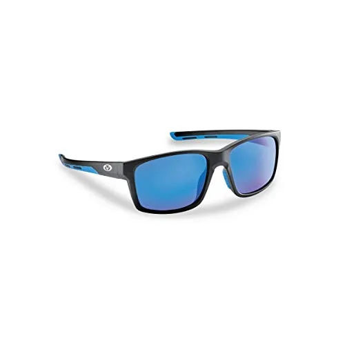 Flying Fisherman 7706BSB Freeline Polarisierte Sonnenbrille, mattschwarzer Rahmen, rauchblaue Spiegelgläser, Medium