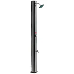 GRE Solardusche Dsps35 - Schwarz/Silber, Kunststoff für Pools - Praktische Solardusche mit 35L Tank und Fußwaschhahn, ideal für erfrischende Abkühlung im Garten. Einfach zu installieren und modern im Design, perfekt für den Sommer.