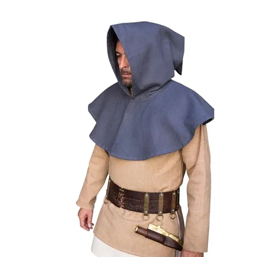 Burgschneider - Gugel Capellus Baumwolle - Grau (Standard, für Damen & Herren, Baumwolle) Historisch - Medieval