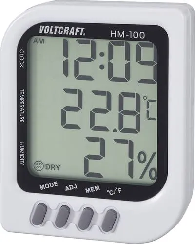 VOLTCRAFT HM-100 Luftfeuchtemessgerät (Hygrometer) 20% rF 90% rF