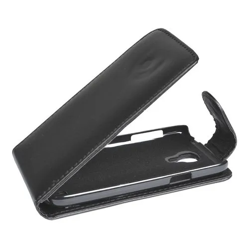 Mobilfunk Krause - Flip Case Etui Handytasche Tasche Hülle für Samsung Galaxy S 4 Mini (Schwarz)