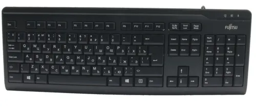 Fujitsu KB410 Keyboard, USB, US/RU / Tastatur US/russisch von Fujitsu