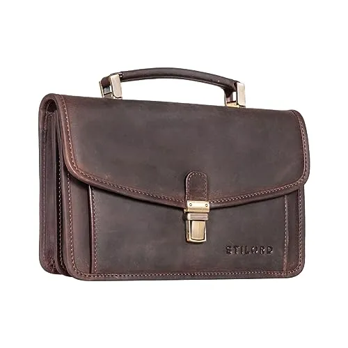 STILORD 'Yael' Leder Clutch Klein Damen - Vintage Mini Handtasche aus Echtleder - Damen-Clutches in echtem Vintage Design, perfekt für Geschäftsessen oder Ausgehen. Kompakt und stilvoll mit Platz für Tablets bis 8,4 Zoll.