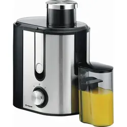 Trisa Entsafter - Profi Juicer mit großer Öffnung - Entsafter für vitaminreiche Säfte, mit automatischer Saft- & Trestertrennung. Perfekt für frische Obst- und Gemüsesäfte, zwei Geschwindigkeiten und hygienischer Edelstahlfilter.