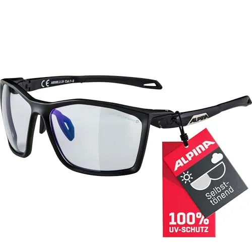 ALPINA TWIST FIVE V - Selbsttönende Sportbrille - Sportbrille mit selbsttönenden Varioflex-Gläsern für optimale Sicht bei wechselnden Lichtverhältnissen und 100% UV-Schutz, ideal für alle Outdoor-Aktivitäten.