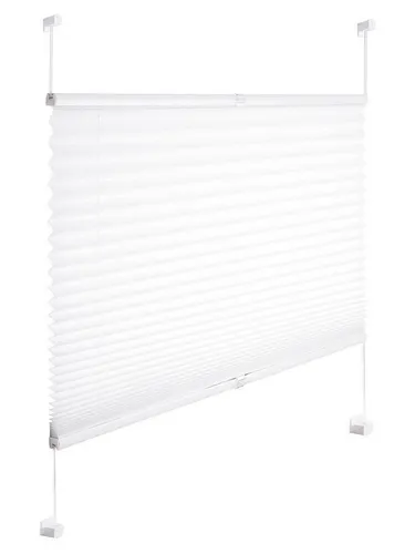 Woltu Plissee, halbtransparent, Klemmfix, Klemmfix, Klemmfix ohne Bohren oder zum Bohren für Fenster & Tür